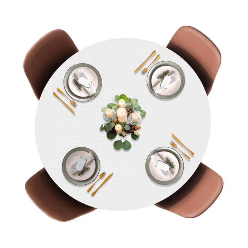 LAMINET - Deluxe Cushioned Heavy-Duty Elastic Edged Quilted Table Pad - Small Round - Fits Tables up to 44" Diameter - The Ultimate Protection for Your Table - Image 1